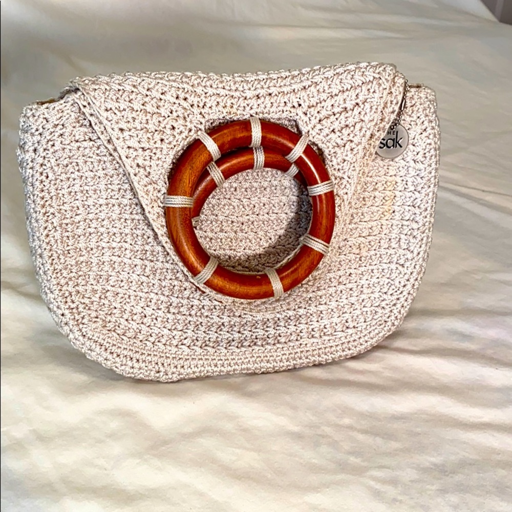 The Sak Dual Wooden Handle Handbag